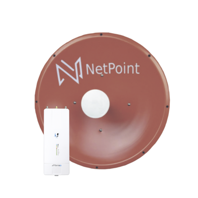 Imagen de Kit de radio AF5XHD con antena NPTR3 de 37 dBi , Frecuencia (4.9-6.2 GHz), incluye jumper, ideal para distancias de hasta 80 km