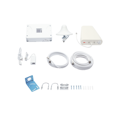 Imagen de Kit Amplificador de Señal Celular 5G, 4G, 3G, VoLTE y Voz convencional. Funciona con Todos los Operadores. Soporta Múltiples Dispositivos y Tecnologías. Hasta 1200 metros cuadrados de Cobertura