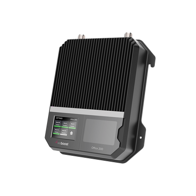 Imagen de Amplificador Office 200 para 4G, 3G, 2G y llamada VoLTE y convencional. Especial para personalizarlo con antenas, cables y accesorios de acuerdo al requerimiento de la instalación. Puede cubrir áreas de hasta 4300 Metros Cuadrados