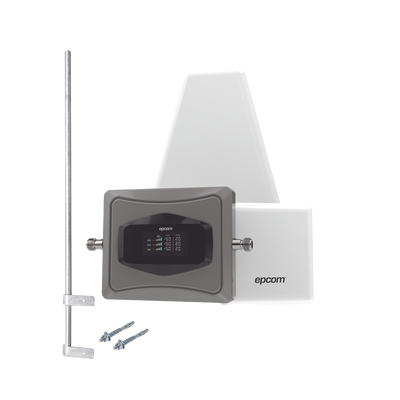 Imagen de Kit Amplificador de Señal Celular 4G/ Incluye Mástil / Mejora las llamadas convencionales y VoLTE / Soporta datos de tecnologías 2G, 3G y 4G de TELCEL, AT&T y MOVISTAR / Cubre hasta 500 m2.