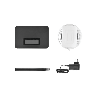 Imagen de Kit Amplificador de Señal Celular de UNA banda de frecuencia / Mejora las llamadas convencionales / Soporta los datos de las tecnologías 2G y 3G de TELCEL, AT&T y MOVISTAR / Puede cubrir un espacio de hasta 300 m2.