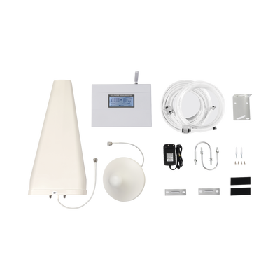 Imagen de Kit Amplificador de Señal Celular DOBLE banda de frecuencia / Mejora las llamadas convencionales / Soporta los datos de las tecnologías 2G y 3G de TELCEL, AT&T y MOVISTAR / Puede cubrir hasta dos espacios de 300 m2 cada uno.