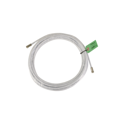 Imagen de Jumper Coaxial con Cable Tipo RG-6 en Color Blanco de 9.14 Metros de Longitud y Conectores F Macho en Ambos Extremos. 75 Ohm de Impedancia.
