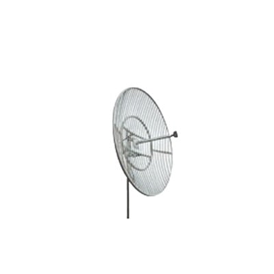 Imagen de Antena Parabólica de rejilla. Frecuencia 824-896 MHz, 20 dBi de ganancia. Antena Donadora que se utiliza en los amplificadores de señal celular para cubrir comunidades alejadas.