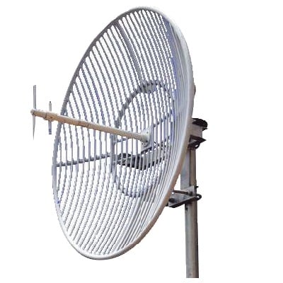 Imagen de Antena Parabólica de Rejilla | 824-960 MHz | 23 dBi de Ganancia | Cubre muy bien la Banda 5 (850 MHz) Celular. Antena Donadora que se utiliza para los amplificadores de señal celular para cubrir comunidades alejadas.
