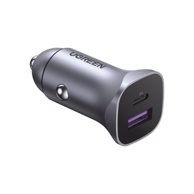 Imagen de Cargador de Auto 30W | 2 Puertos USB-A y USB-C | Carga Rápida | Compatible con Vehículos de 12 y 24 VCD | PD3.0, QC4.0, SCP, PPS | Indicador Led | Diseño Compacto | Chip Inteligente | Caja de Aluminio.