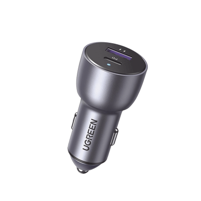 Imagen de Cargador de Auto 42.5W | Puerto USB-A y USB-C | Carga Rápida | Compatible con Vehículos de 12 y 24 VCD | PD3.0 + QC3.0 | Chip Inteligente | Diseño Compacto  Mayor Eficiencia Energética | Caja de Aluminio.