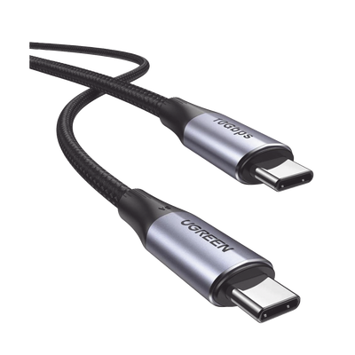 Imagen de Cable USB-C a USB-C 3.2 Thunderbolt | 1 Metro | 240W | 10 Gbps | 480 Mbps | Soporta Video 4K@60Hz| Chip E-Market Inteligente | Carcasa de Aluminio | Nylon Trenzado | Blindaje de 4 capas.
