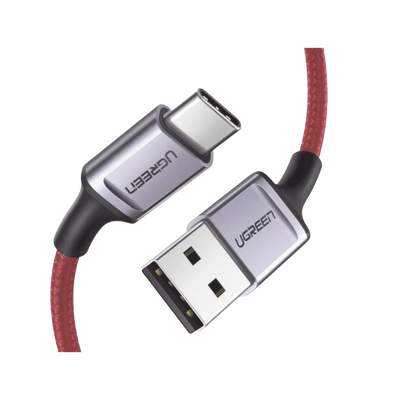Imagen de Cable USB-A a USB-C | 1 Metro | Carga Rápida QC 4.0/3.0/2.0 | FPC | AFC | Protección Integrada |  480 Mbps | Caja de Aluminio | Nylon Trenzado | Color Rojo | Ampliamente Sugerido para Carga Rápida HUAWEI.