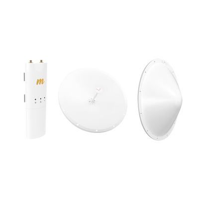 Imagen de Kit de radio C5C con Antena de 28dBi, Frecuencia (4.9-6.5 GHz), para hasta 20 km, Radomo, PoE y Jumpers Incluidos