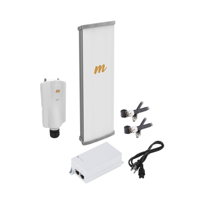 Imagen de Kit de radio A5x con antena N545X4, 4.9 a 6.4 GHz, 700 Mbps, hasta 64 usuarios concurrentes,  Monitoreo a travez de la nube, incluye jumper, PoE24V, cable de alimentación y montaje