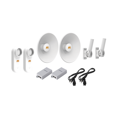 Imagen de Kit de 2 radios C5X / con antena N5-X20-2PACK (20 dBi) / Frecuencia (4.9 a 6.4 GHz) / Incluye POE / Ideal para distancias de hasta 8 km
