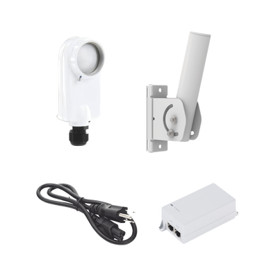 Imagen de Kit de radio C5X, rango de frecuencia extendida (4.9 a 6.4 GHz),  incluye inyector POE, cable de alimentación y montaje universal para tubo o poste