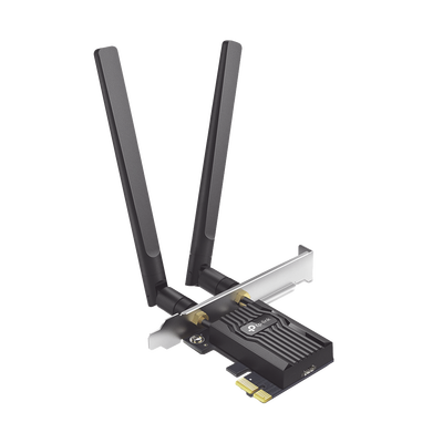Imagen de Adaptador PCIe inalámbrico doble banda AX3000 Mbps / Seguridad Inalámbrica WPA3 /Antena de alta ganancia / Tecnología MU-MUMO 2X2 / Soporte de perfil bajo y Altura completa / Bluetooth 5.2