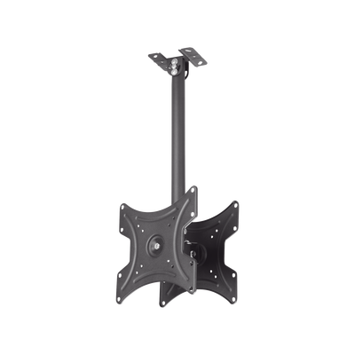Imagen de Montaje de Techo Universal Doble  para Monitores de 17 a  42" | Soporta hasta 22 KG x monitor/ VESA 75X75, 100X100, 200X200 / Acero / Montaje Telescopico de 50 cm hasta 80cm