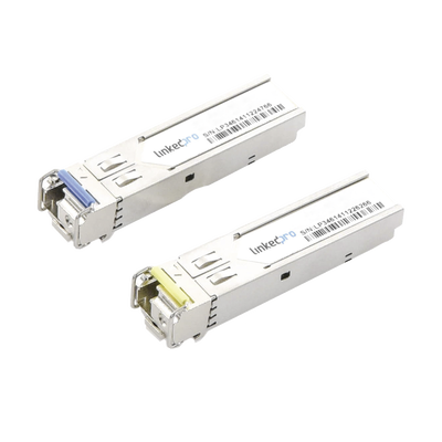 Imagen de Transceptores Ópticos Industriales Bidireccionales SFP+ (Mini-Gbic) / Monomodo 1270 & 1330 nm / 10 Gbps / 10GBASE / Conector LC/UPC Simplex / DDM / Hasta 10 km / 2 Piezas