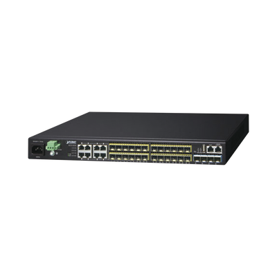 Imagen de Switch Core Capa 3, 24 Puertos SFP 100/1000X, 8 Puertos Compartidos Gigabit Ethernet, 4 Puertos SFP de 10 Gbps