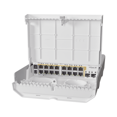 Imagen de (netPower 16P) Switch administrable Sistema Operativo Dual, 16 puertos c/PoE, 2 puertos 10G SFP+ para Exterior