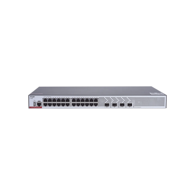 Imagen de Switch de Acceso Capa 3 con doble Chip para Alta Disponibilidad Ideal en Redes Empresariales con 24 puertos Gigabit y 4 SFP+ 10Gb