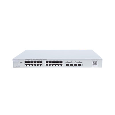 Imagen de Switch Administrable PoE Capa 2+ Plus, con 24 puertos Gigabit PoE 802.3af/at + 4 SFP+ para fibra 10Gb, gestión gratuita desde la nube, 370w