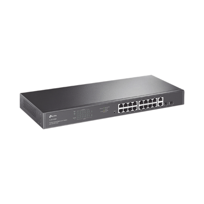 Imagen de Switch no administrable de 16 puertos 10/100/1000Mbps y PoE af/at, 2 puertos SFP hasta 250W.
