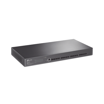 Imagen de Switch Fibra Óptica L2+ Omada / 16 Puertos SFP+ 10G / 2 Puertos Consola (RJ45 y micro-USB) / Administración Centralizada Omada o Stand-Alone / Multicast IGMP / Calidad de Servicio / Montaje en Rack / Silencioso (sin ventiladores)