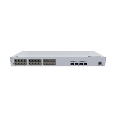 Imagen de Switch de Distribución/Core Gigabit Administrable PoE Capa 3 / 24 puertos 10/100/1000 Mbps (PoE) / 4 Puertos 10GE SFP+ Uplink / ERPS / Rutas Estáticas / iStack / PoE Perpetuo / 400W / Administración Nube Gratis