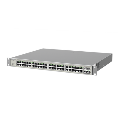 Imagen de Switch Administrable Capa 3 con 48 puertos Gigabit PoE 802.3af/at + 4 SFP+ para fibra 10Gb, gestión gratuita desde la nube, 740W