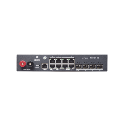 Imagen de Switch cnMatrix WISP TX1012-DC-P de 8 puertos PoE y 4 SFP+, 170 W PoE Budget, Capa 2, gestión gratuita desde la nube, para corriente directa