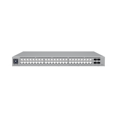 Imagen de UniFi Switch Pro Max 48 POE, con funciones capa 3, 48 puertos (16 puertos 2.5 GbE (8 POE++ y 8 POE+) y 32 puertos 1 GbE (24 POE+ y 8 POE++)), 2 puertos SFP+ 10G, POE++ 720W, pantalla informativa