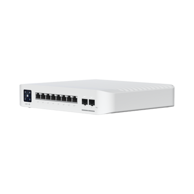 Imagen de Switch UniFi Pro 8 PoE Administrable Capa 3, 8 puertos GbE / (6) puertos POE+ af/at y (2) puertos POE++ 802.3bt / (2) puertos SFP+ 10G / 120W de presupuesto POE