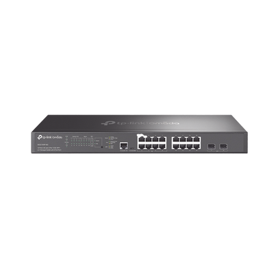 Imagen de Switch L2+ Omada PoE+ / 16 Puertos MultiGigabit 2.5G / 8 Puertos 2.5G Sin PoE / 8 Puertos PoE+ 2.5G / 2 Puertos SFP+ 10G / Administración Centralizada Omada o Stand-Alone / Multicast IGMP / Presupuesto PoE 240W / Montaje en Rack