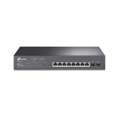 Imagen de Switch PoE JetStream SDN Administrable 8 puertos 10/100/1000 Mbps + 2 puertos SFP, 8 puertos PoE, 150W, administración centralizada OMADA SDN