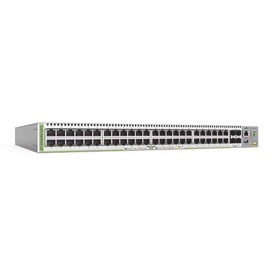 Imagen de Switch PoE+ Administrable CentreCOM GS980M, Capa 3 de 48 puertos 10/100/1000Mbps + 4 SFP Gigabit, 740 W