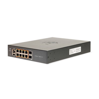 Imagen de Switch PoE cnMatrix Ex1010-P / 8 Puertos Gigabit PoE 802.3af/at + 2 SFP / Capa 2 / Gestión en la Nube Gratuito