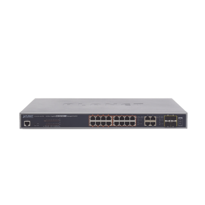 Imagen de Switch administrable L2, 16 puertos 10/100/1000T Ultra PoE + 4 puertos Gigabit Combo TP/SFP