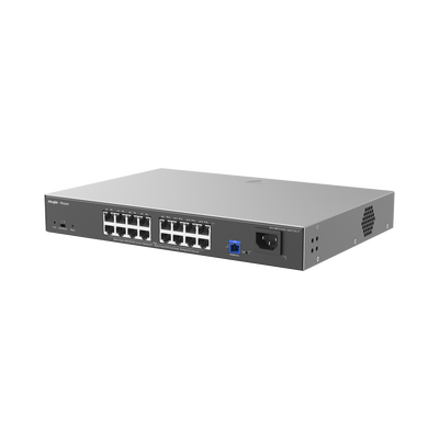 Imagen de e-Lighten ONU / Switch PoE+ Hibrido, Capa 2 con un Puerto PON 1G y 16 Puertos Ethernet PoE+ 1G hasta 240 Watts y 100 Clientes