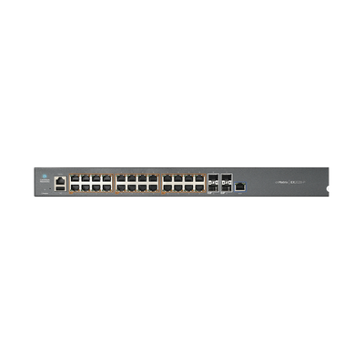 Imagen de Switch cnMatrix EX2028-P capa 3 de 28 puertos (24 PoE Gigabit 802.3af/at, 4 SFP+) administración desde la Nube (MX-EX2028PxA-U)