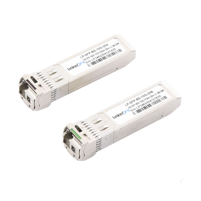 Imagen de Transceptores Ópticos Bidireccionales SFP+ (Mini-Gbic) / Monomodo 1270 & 1330 nm / 10 Gbps / 1000BASE-BX / Conector LC/UPC Simplex / DDM / Hasta 20 km / 2 Piezas