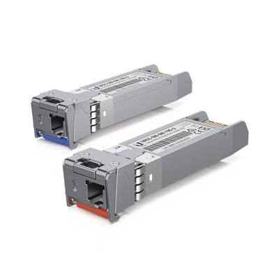 Imagen de UFiber Módulo SFP+, transceptor MiniGibic MonoModo 10 Gbps, distancia 10 km, un conector LC. Incluye 2 piezas