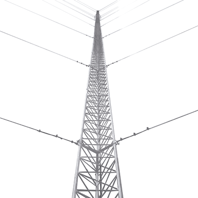Imagen de Kit de torre arriostrada de piso de 21 m altura con tramo STZ30 galvanizado electrolítico (No incluye retenida).