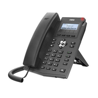 Imagen de Teléfono IP empresarial para 2 lineas SIP con pantalla LCD,  Puertos Gigabit, Códec Opus, conferencia de 3 vías, PoE.