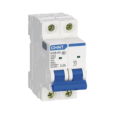 Imagen de Pastilla para Riel Din, 2 Polos, 20 Amp, Vca:110/415v, 6kA, Catálogo: NXB632PC20, Serie: NXB-63.