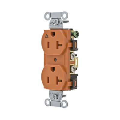 Imagen de Contacto Dúplex Conexión a Tierra Aislada/ 20 A 125 V/ 2 polos 3 Hilos/ Color naranja/ Nema 5- 20R/ Grado Comercial.