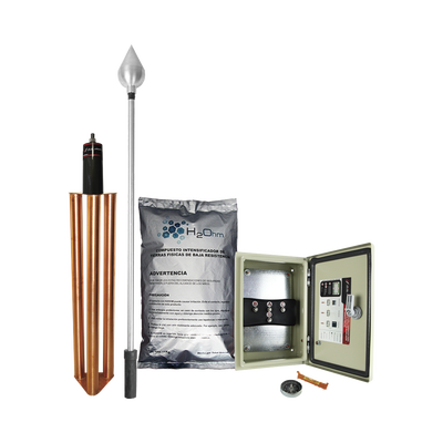 Imagen de Kit de Pararrayo con Punta en Aluminio con Diámetro de Protección de 160 metros.