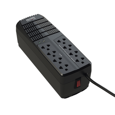 Imagen de Regulador de Voltaje 1000 VA-500 W /  4 Contactos con AVR / 4 Contactos con Supresor de Picos / Protección RJ11