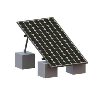 Imagen de Montaje para Panel Solar, Riel "8" de 1400mm para Módulos con Espesor de 35mm, Velocidad de Viento Máx. 136km/h (20° a 45°)