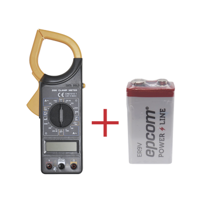Imagen de Multímetro Digital de Gancho DT266 600 Vcc / Vca  CATII. Con pantalla LCD. Incluye Batería ER-9V de 9V