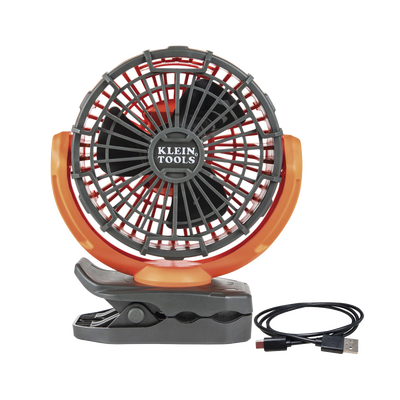 Imagen de Ventilador Inalámbrico-Portátil Recargable Ideal para el Trabajo. Montable por Pinza o por Potentes Imanes. Incluye cable USB-C