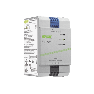 Imagen de Fuente de alimentación; ECO; monofásico; Tensión de salida 24V DC; Corriente de salida 5A; DC-OK LED; 4,00 mm²